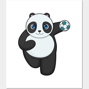 Panda Handball player Handball Posters and Art